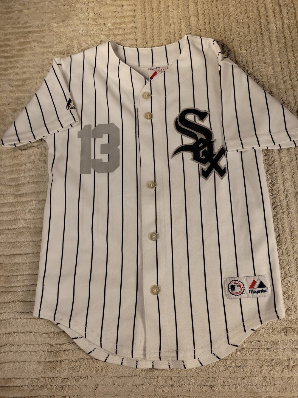 Majestic Ozzie Guillen Chicago White Sox Jersey Youth Size Small Boys Kids